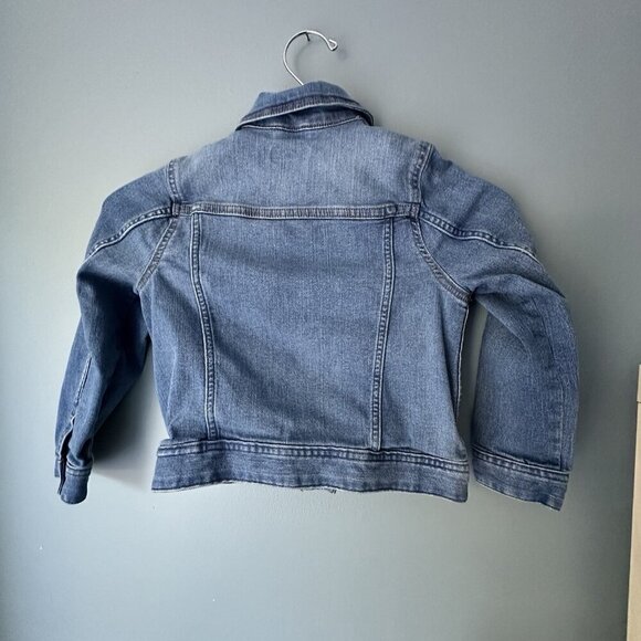 Crewcuts J Crew Jean Jacket Girls Blue Stretch Denim Casual Everyday Size 6/7 - Picture 4 of 5